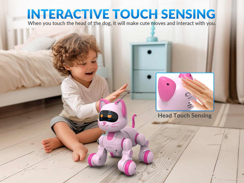 Controle remoto programável Stemtron e robô interativo CAT (rosa)