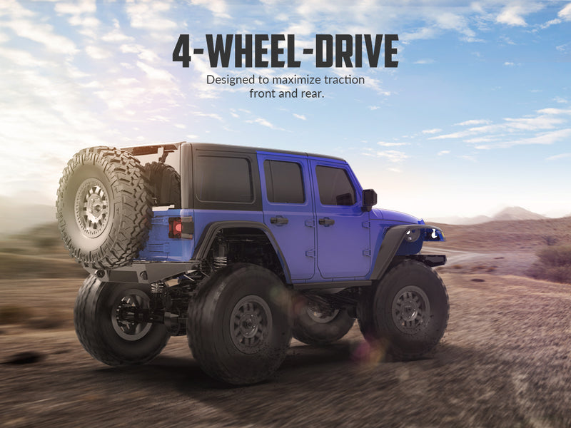 RACENT 1/24 Crawler RC Monster Truck Rock Climbing con luz LED (787-1 White)