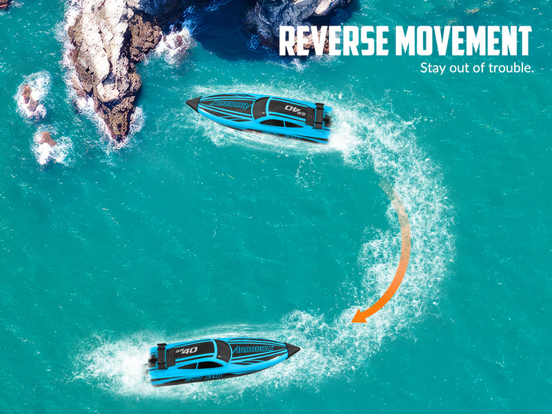 VOLANTEXRC Arrobolt SR40 bürstenloses 30+MPH schnelles RC-Boot, Hochgeschwindigkeits-RC-Boot für Erwachsene (79705-blau)