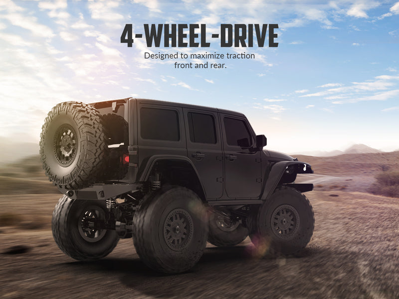 RACENT 1/24 Crawler RC Monster Truck Klettern mit LED-Licht (787-1 Schwarz)