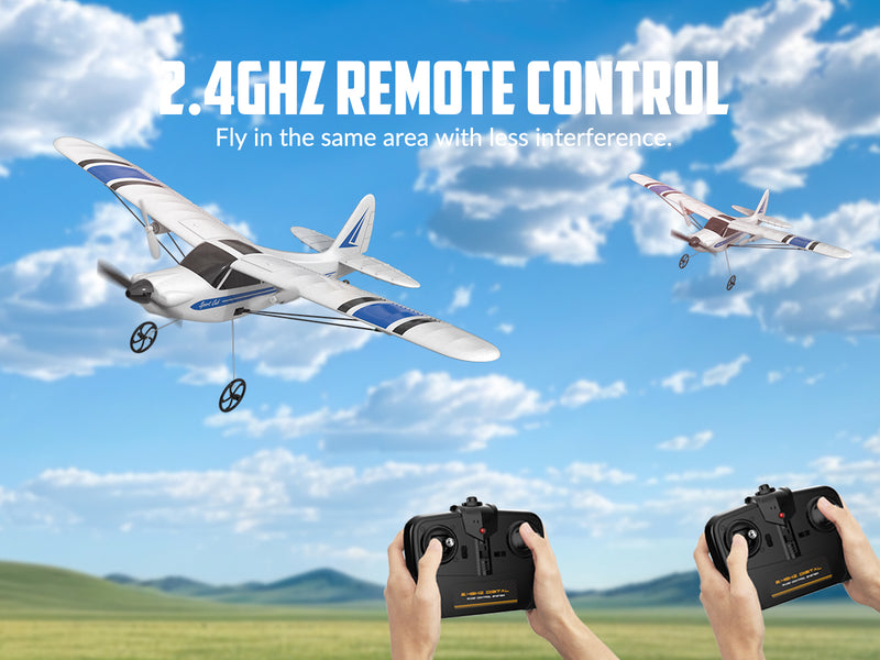 VOLANTEXRC Sport Cub S2 RC Flugzeug mit Gyro-Stabilisierungssystem Flugbereit für Anfänger 2-CH Ferngesteuertes Flugzeug RTF (762-2)