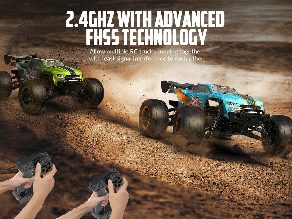 RACENT Tornado azul 1/16 4WD todoterreno RC coche 30MPH