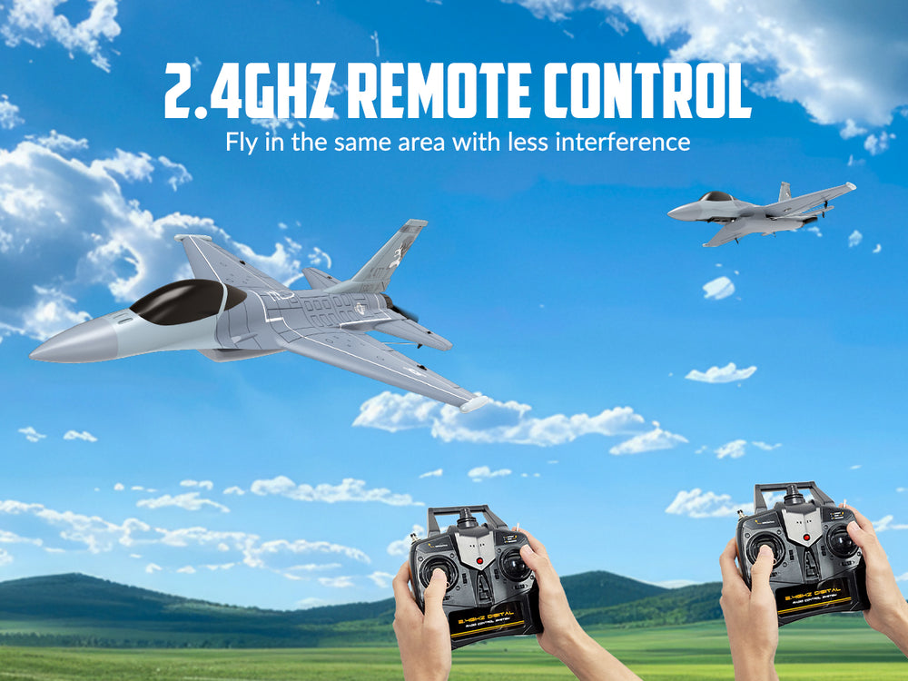 VOLANTEXRC F16 Fighting Falcon 4CH RTF RC Jet com Xpilot (76110)