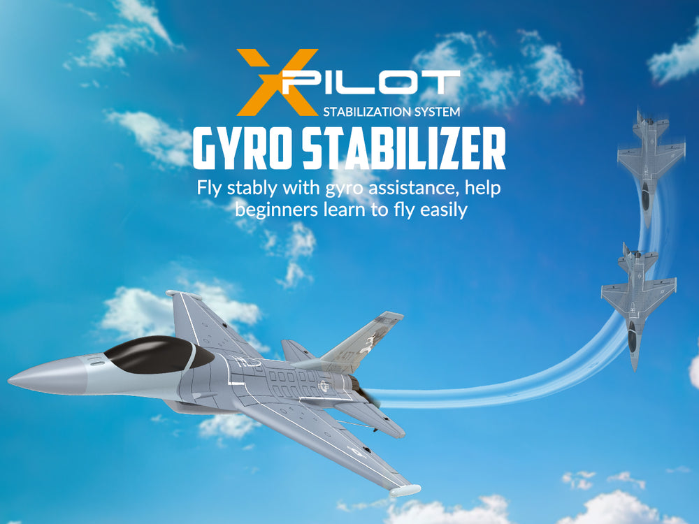 VOLANTEXRC F16 Fighting Falcon 4CH RTF RC Jet com Xpilot (76110)