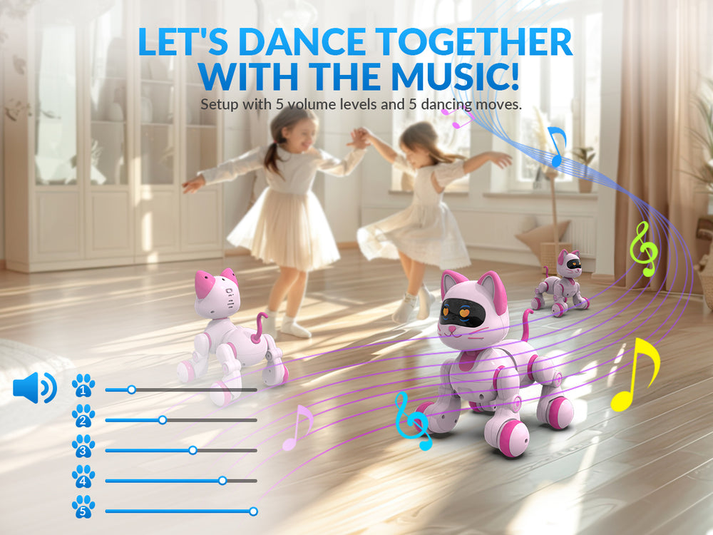 Controle remoto programável Stemtron e robô interativo CAT (rosa)