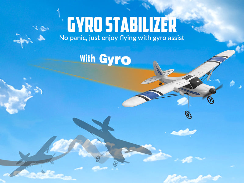 VOLANTEXRC Sport Cub S2 RC Flugzeug mit Gyro-Stabilisierungssystem Flugbereit für Anfänger 2-CH Ferngesteuertes Flugzeug RTF (762-2)