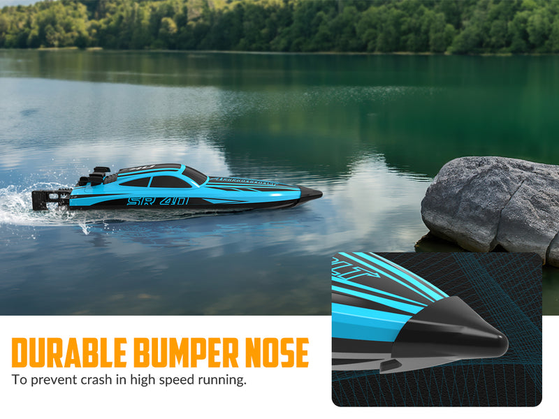 VOLANTEXRC Arrobolt SR40 bürstenloses 30+MPH schnelles RC-Boot, Hochgeschwindigkeits-RC-Boot für Erwachsene (79705-blau)