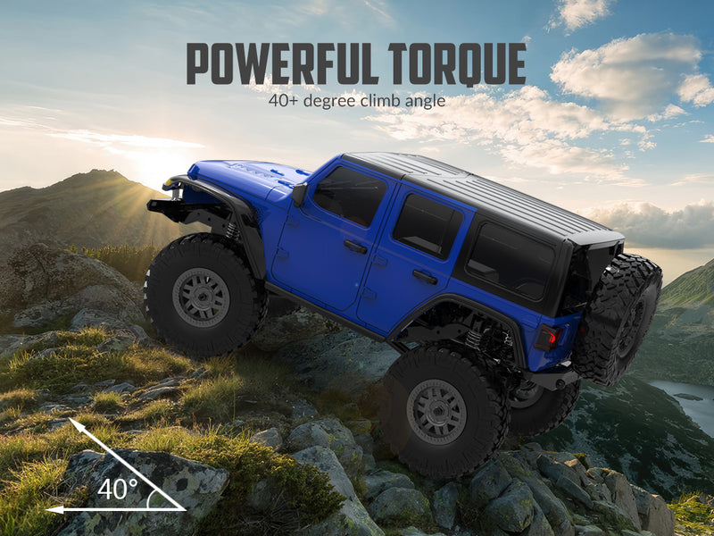 RACENT 1/24 Crawler RC Monster Truck Rock Climbing con luz LED (787-1 White)