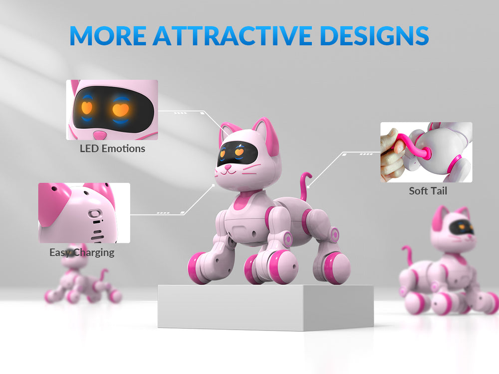 Controle remoto programável Stemtron e robô interativo CAT (rosa)