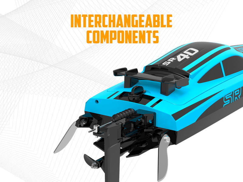 VOLANTEXRC Arrobolt SR40 bürstenloses 30+MPH schnelles RC-Boot, Hochgeschwindigkeits-RC-Boot für Erwachsene (79705-blau)