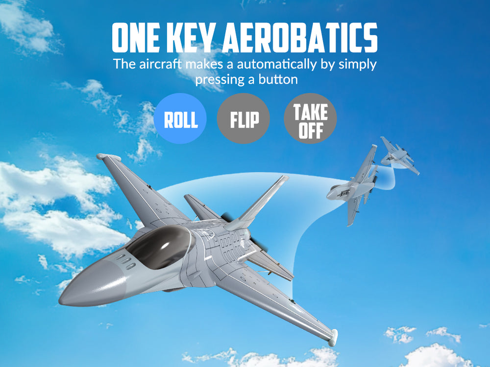 VOLANTEXRC F16 Fighting Falcon 4CH RTF RC Jet com Xpilot (76110)