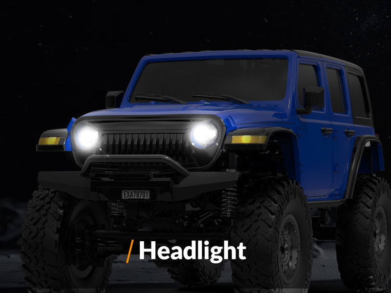 RACENT 1/24 Crawler RC Monster Truck Rock Climbing con luz LED (787-1 White)