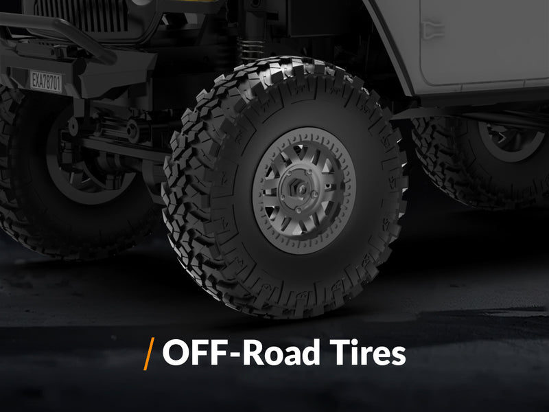 RACENT 1/24 Crawler RC Monster Truck Rock Climbing con luz LED (787-1 White)