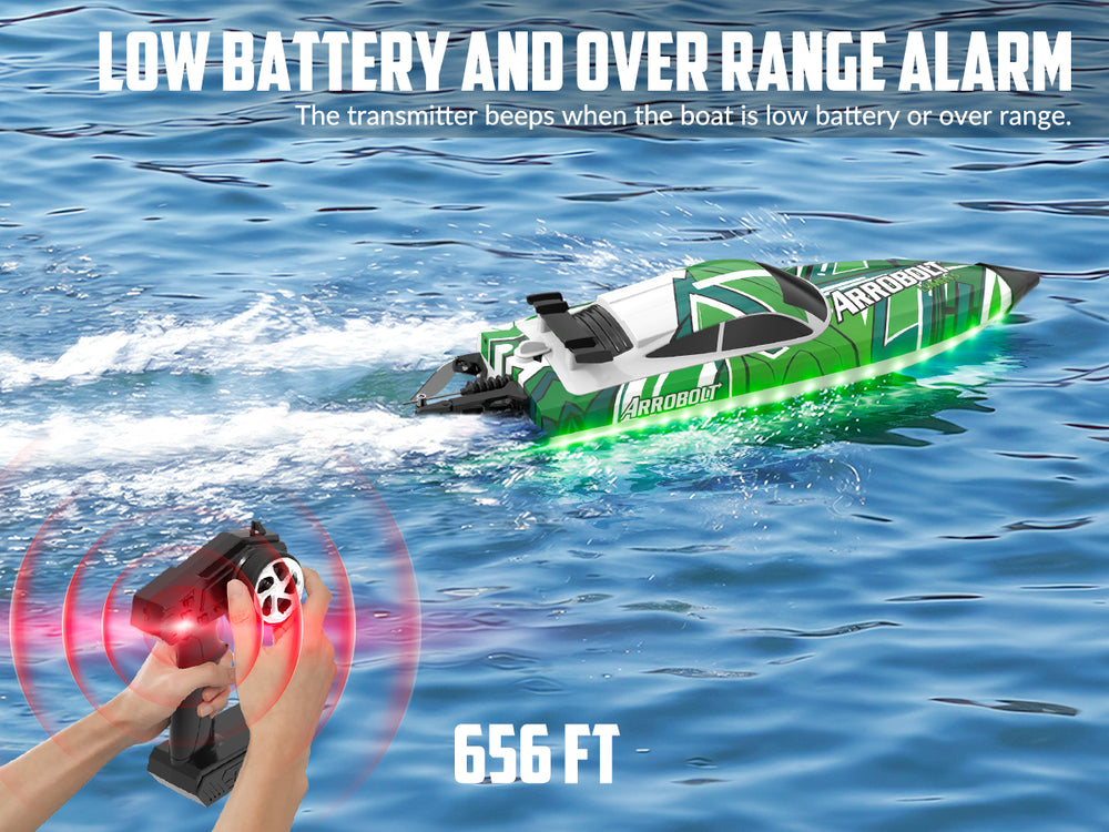 VOLANTEXRC Barca RC Arrobolt Lumen S senza spazzole 35+MPH con LED a 7 colori