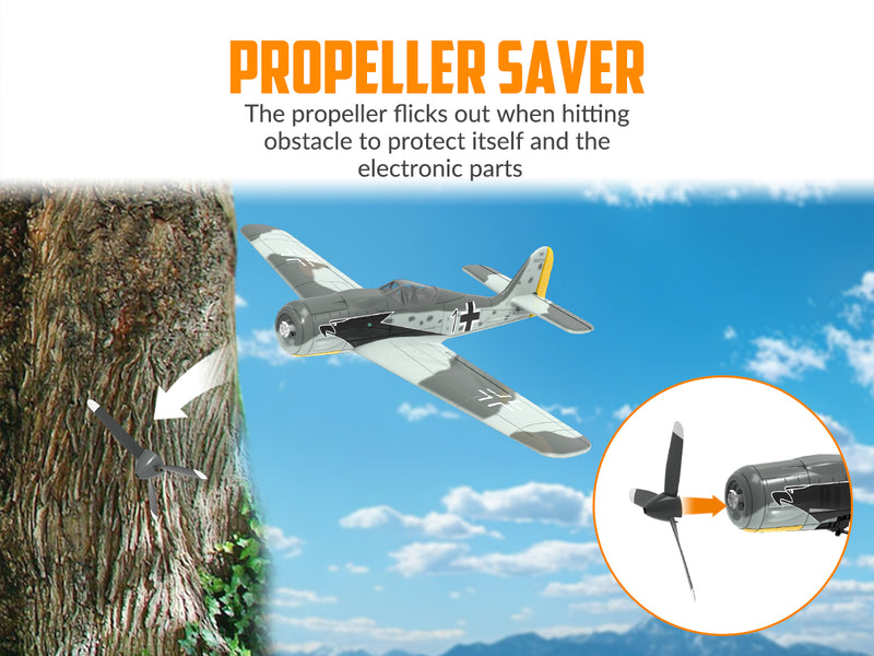 VOLANTEXRC FW190 (RTF) 4CH 400mm con 3 modalità (15,7'') 76117