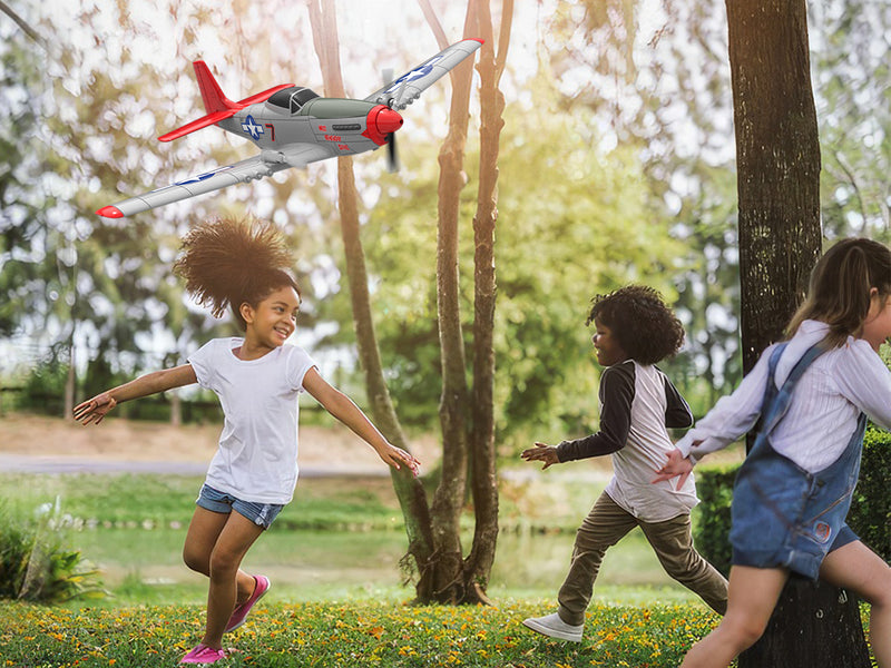 VOLANTEXRC MUSTANG P51D 2CH 400mm para crianças iniciantes (15,7 '') 76203