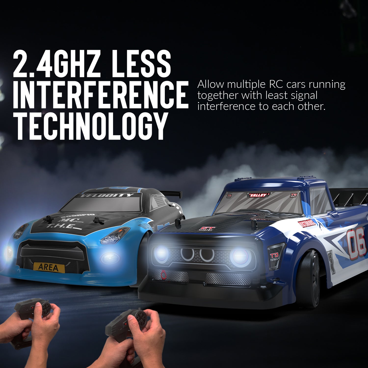 Racent ferngesteuertes Auto im Maßstab 1:14 Drift RC Cars für Kinder 2,4 GHz 4WD mit LED-Licht (78504-3)