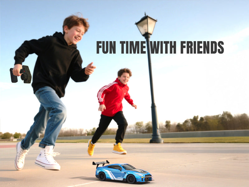 Racent 1:20 RC Drift Car 4Wd, LED Light, 2 baterías azules