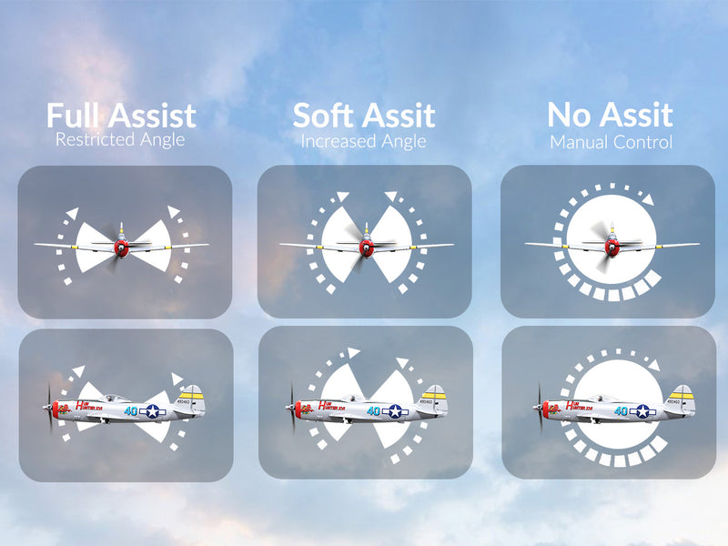 VOLANTEXRC P47 Thunderbolt (RTF) 4CH 400mm con giroscopio (15,7'') 76116