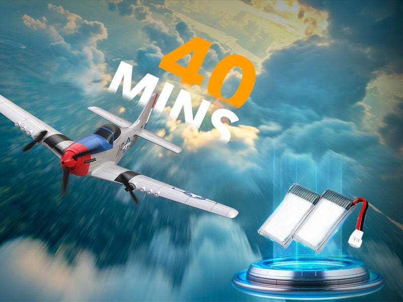 VOLANTEXRC P51 (RTF) 3CH 400mm für Einsteiger (15,7'') 76207