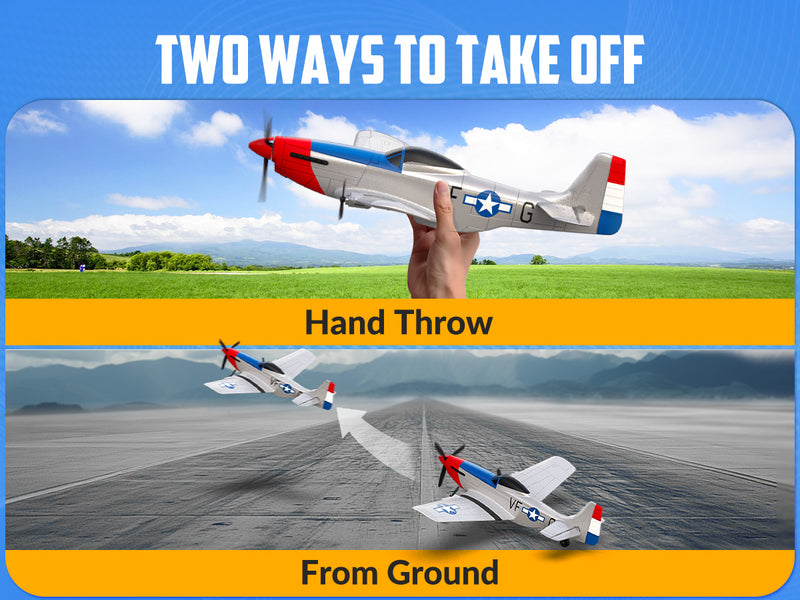 VOLANTEXRC P51 (RTF) 3CH 400mm für Einsteiger (15,7'') 76207