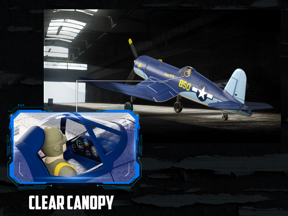 VOLANTEXRC Avión RC sin escobillas Corsair F4U - 500 mm RTF