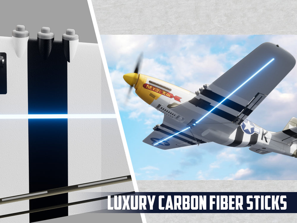 VOLANTEXRC P-51 Mustang Avion RC sans balais 500 mm RTF avec gyroscope