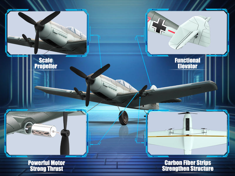 VOLANTEXRC BF109 (RTF) 3CH 400mm per principianti (15.7'') 76206