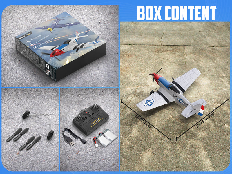 VOLANTEXRC P51 (RTF) 3CH 400mm für Einsteiger (15,7'') 76207