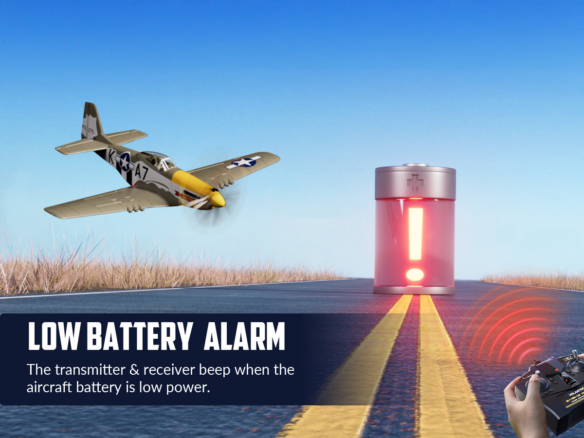 Volantexrc 500 mm Mustang P51 sans balais avec stabilisateur gyro 76802