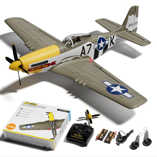 Volantexrc 500 mm Mustang P51 sans balais avec stabilisateur gyro 76802