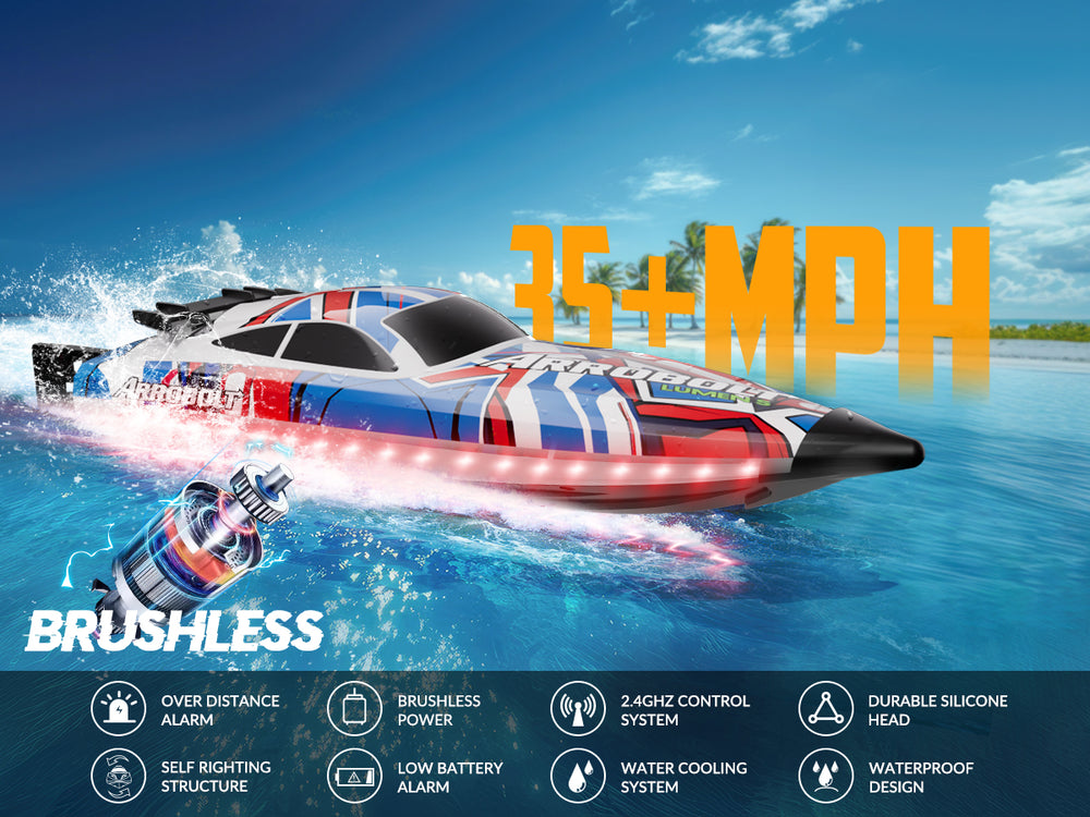 Bateau radiocommandé rapide VOLANTEXRC Arrobolt Lumen S Brushless 35+ MPH (79706)