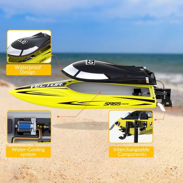 VOLANTEXRC Vector 35mph Fast Brushless High Speed Racing RC Boat Self Righting