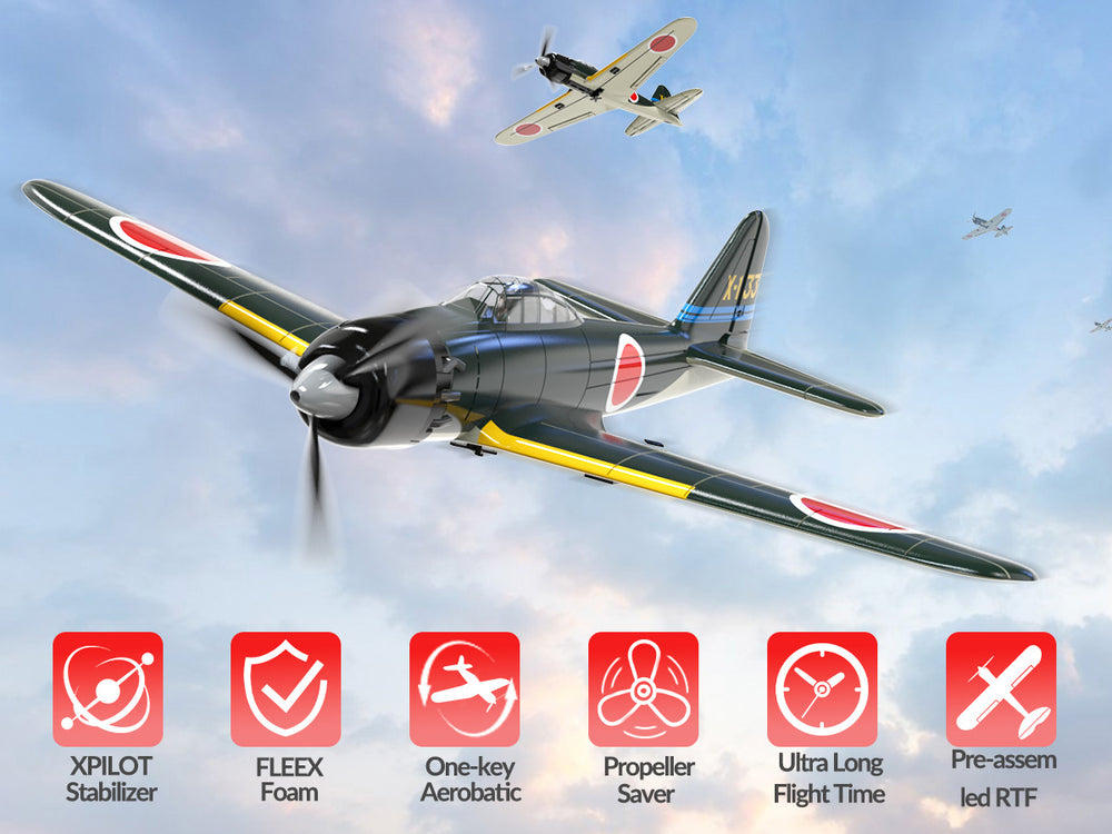 VOLANTEXRC Zero (RTF) 4 canaux 400 mm RC Warbird avec gyroscope XPilot