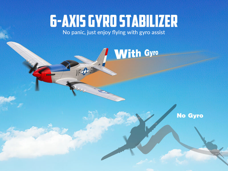 VOLANTEXRC P51 (RTF) 3CH 400mm für Einsteiger (15,7'') 76207