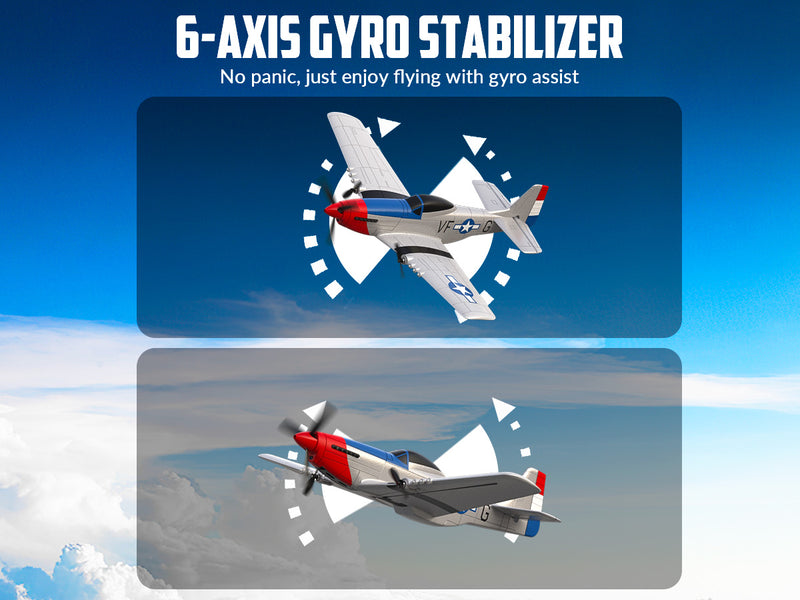 VOLANTEXRC P51 (RTF) 3CH 400mm für Einsteiger (15,7'') 76207