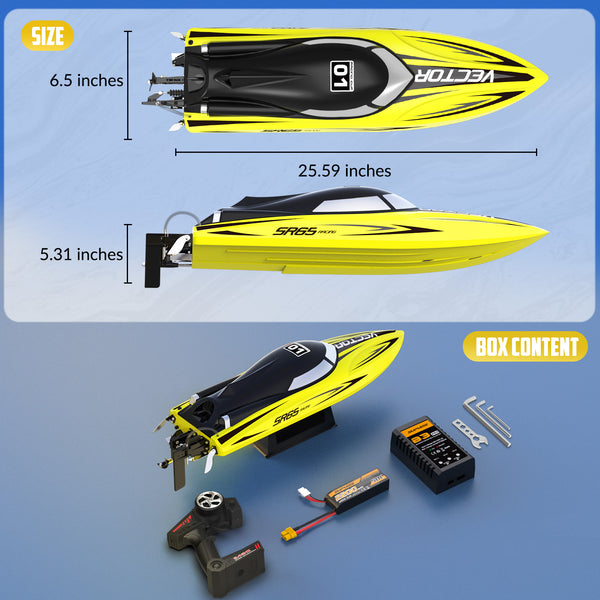 VOLANTEXRC Vector 35mph Fast Brushless High Speed Racing RC Boat Self Righting