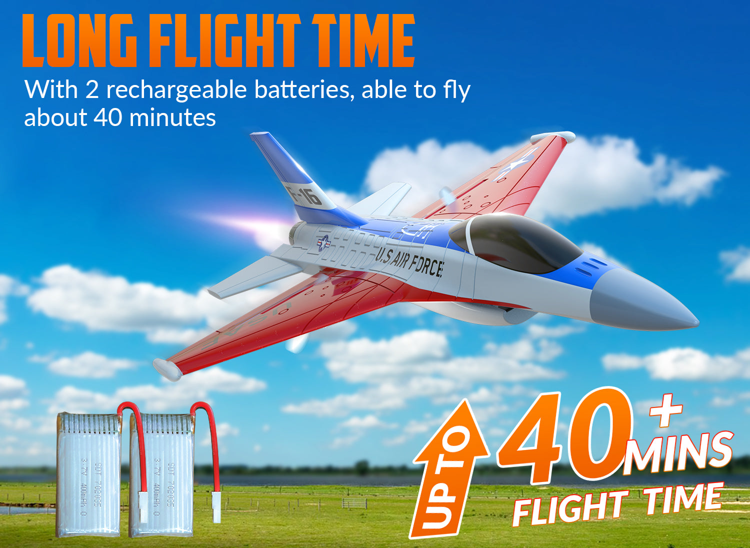 VOLANTEXRC F16 Falcon RC Fighter Jet for Beginners and kids Cool Lights Easy Fly-EXHOBBY LIMITED.