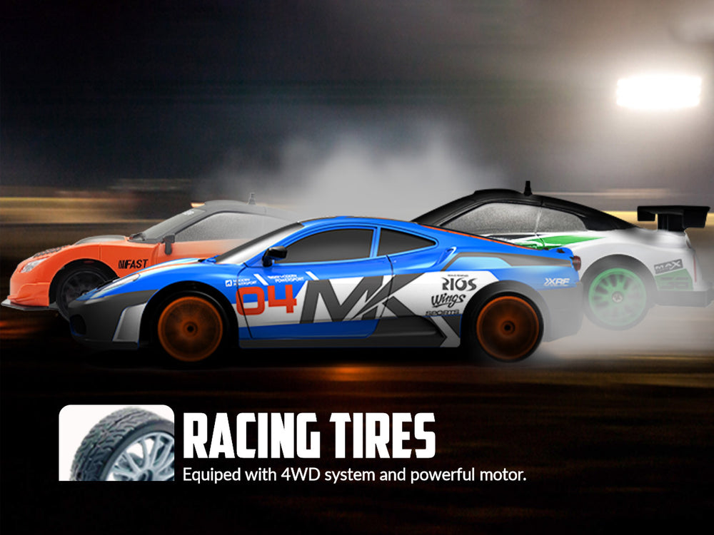 Racent Thrill Rider: 1:24 4wd, 10 mph, LED, Racing/Drift