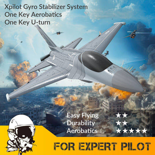 VOLANTEXRC F16 Fighting Falcon 4CH RTF RC Jet com Xpilot (76110)