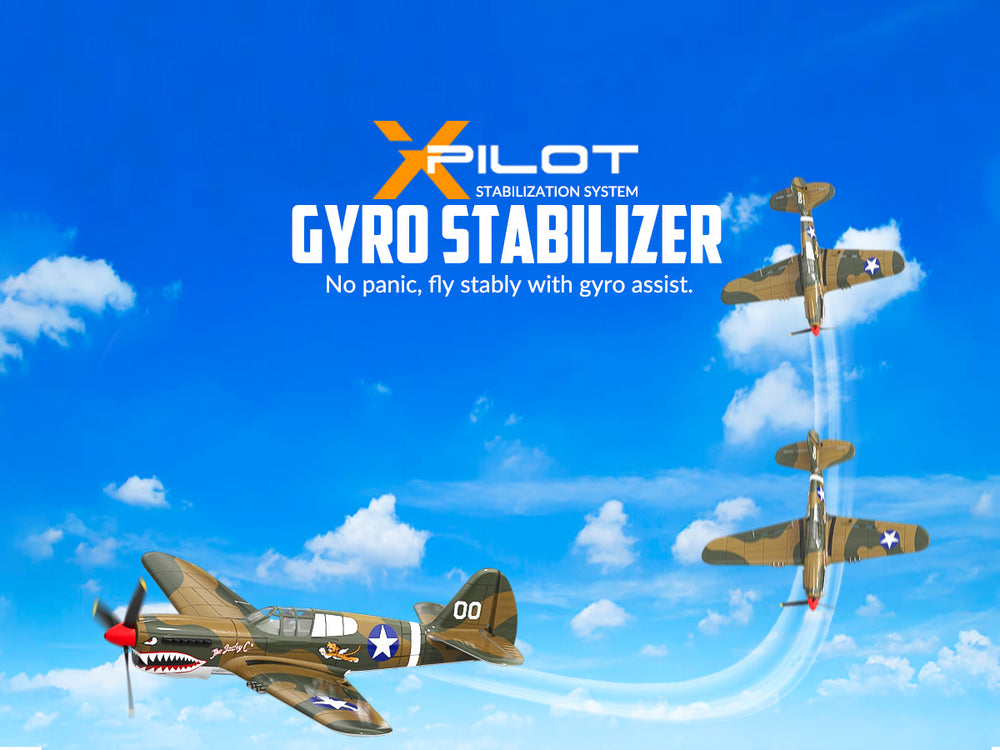 VOLANTEXRC P40 Warhawk RC Plan 4CH RTF avec stabilisation XPilot