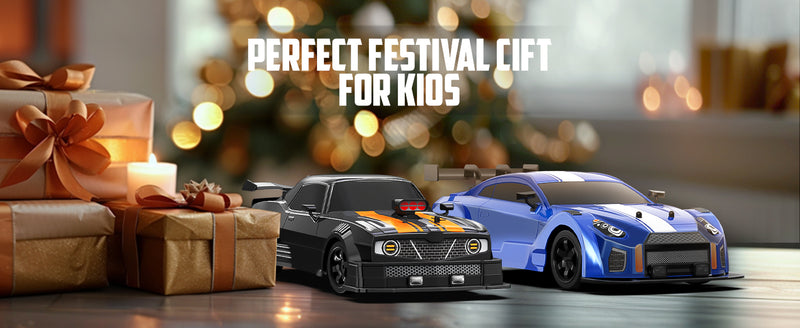 RACENT 1:16 RC Drift Car, 2,4 GHz 4WD 18 km/h ferngesteuertes Auto mit Sprühnebel, 2 Batterien