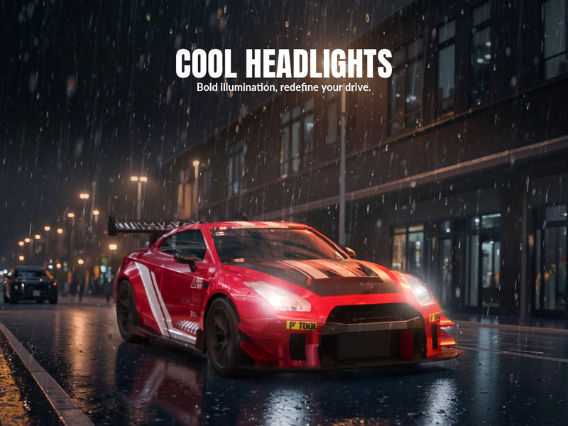 Racent 1:20 RC Drift Car 4Wd, 2 baterías, doble motor rojo