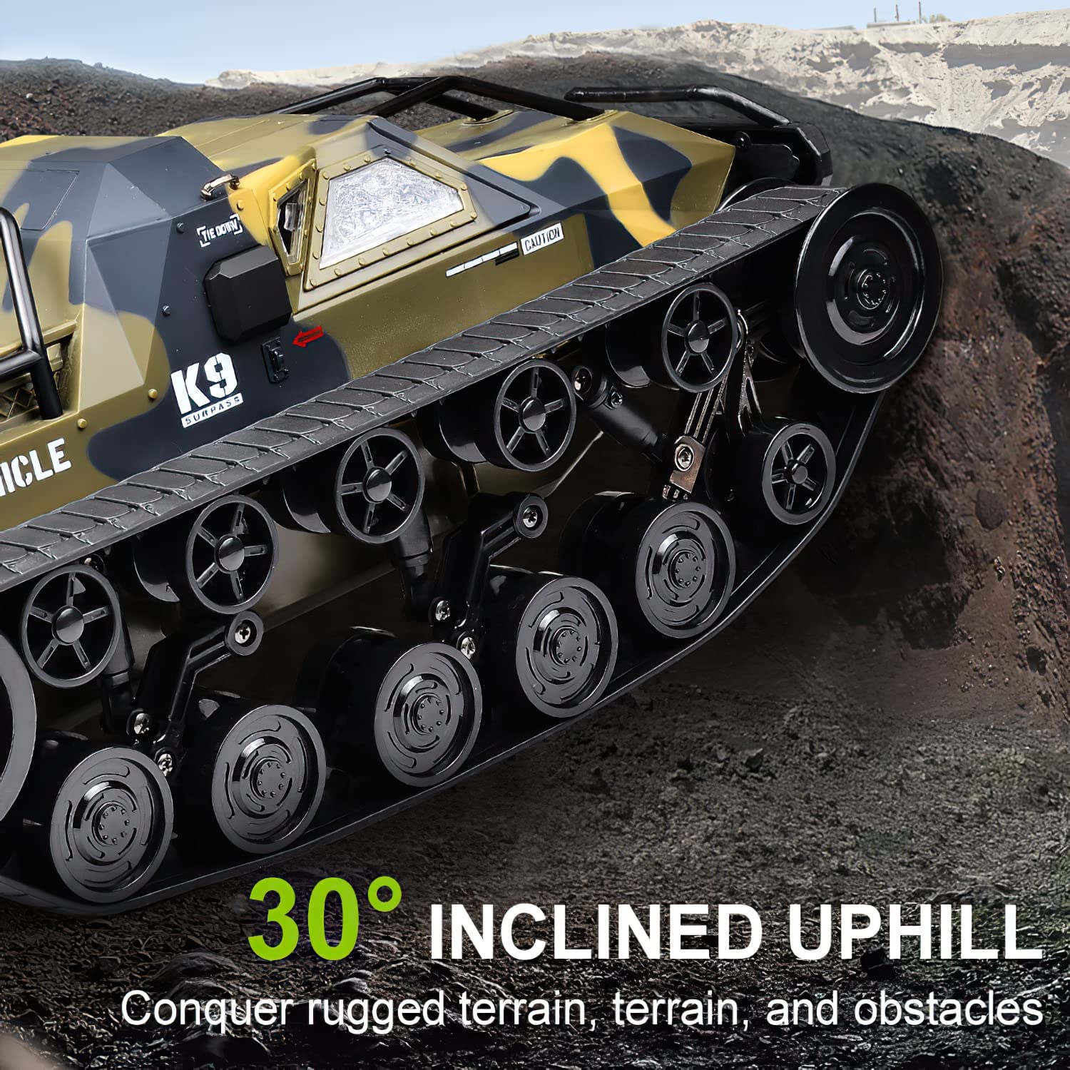 RACENT 1:12 Scale High Speed All Terrain Tank (Yellow)-EXHOBBY LIMITED.