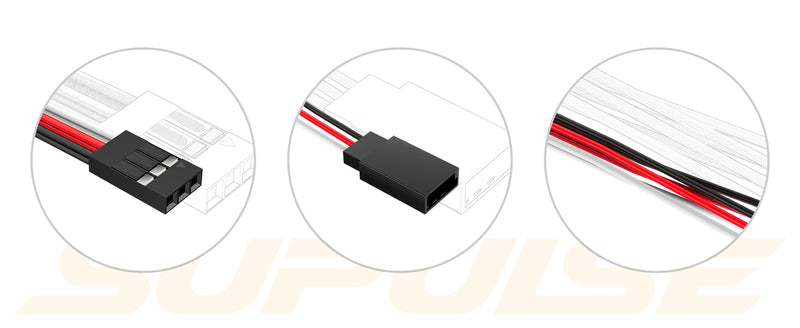 3 Pieces Servo Extension Cable Female to Male Connectors