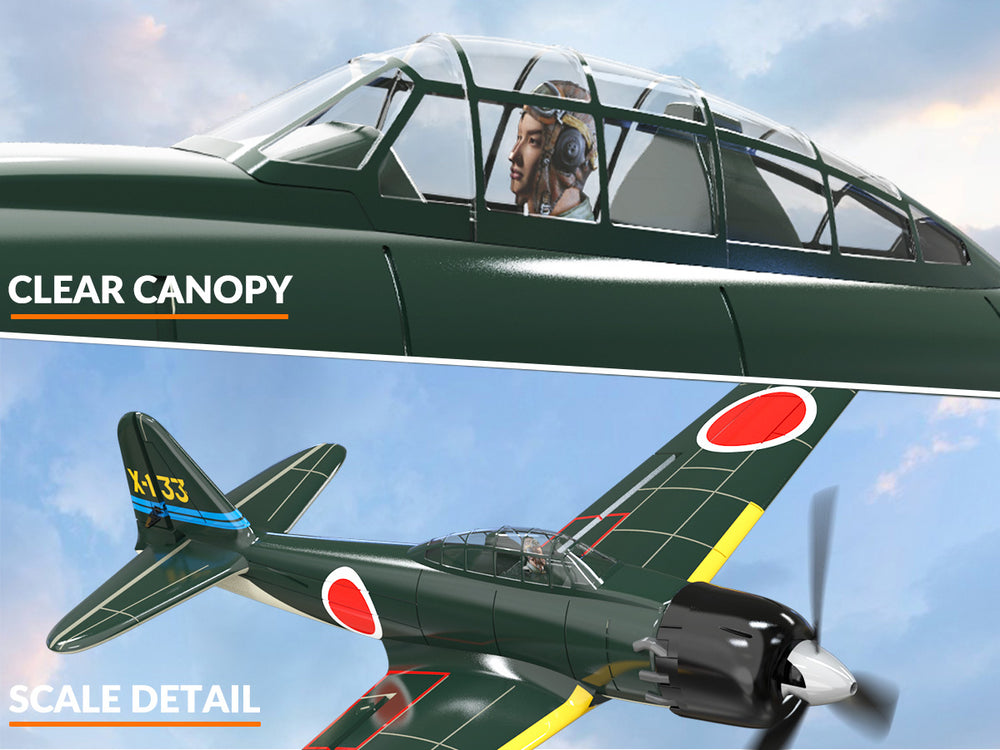 VOLANTEXRC Zero (RTF) 4 canaux 400 mm RC Warbird avec gyroscope XPilot