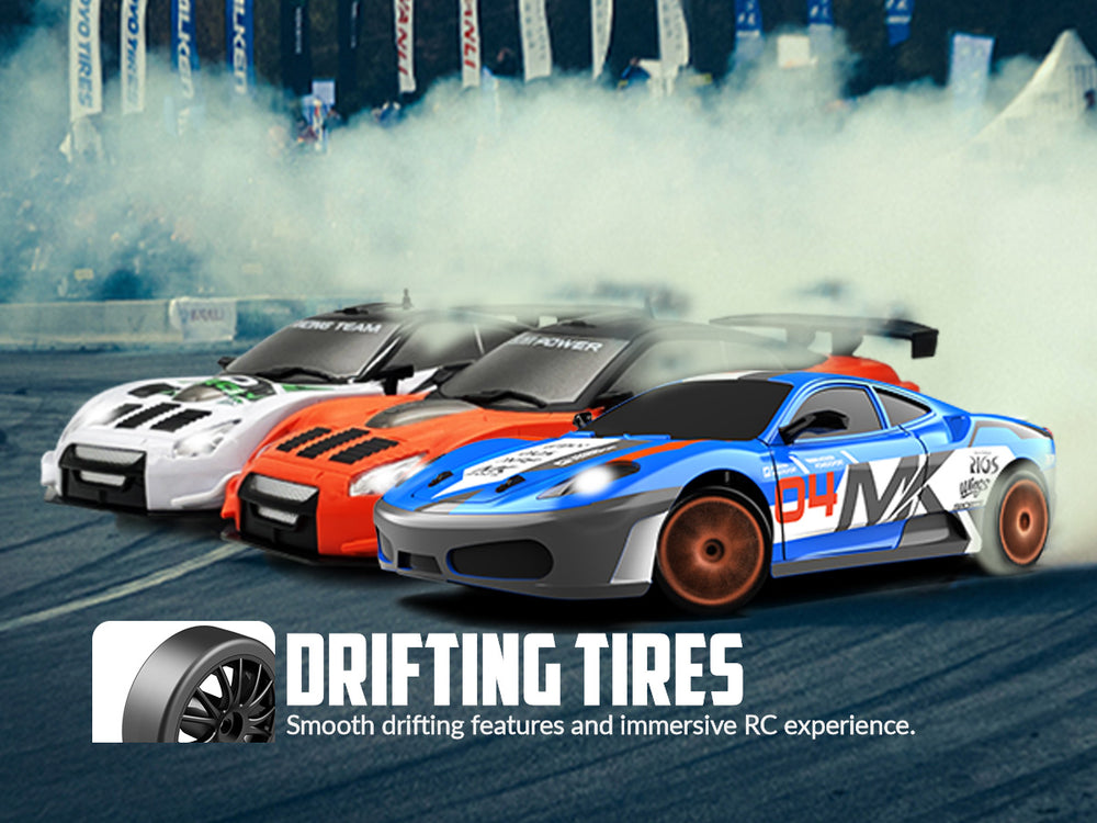 Racent Drift King: 1:24 4wd RC, 10 mph, luzes LED