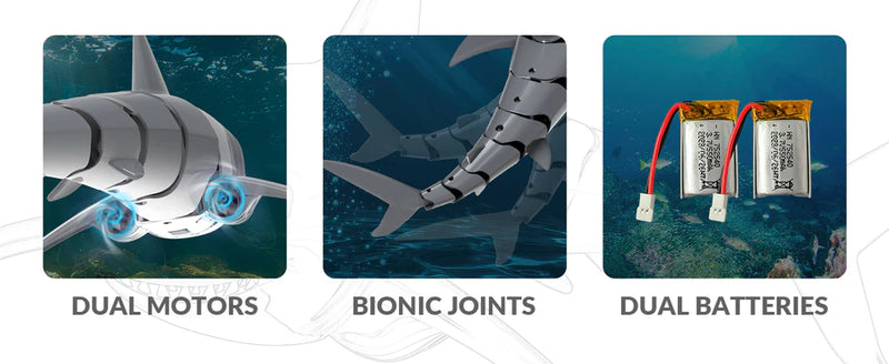 VOLANTEXRC RC Shark Toys for Pool 2,4 GHz RC RC Boats Grande presente para crianças