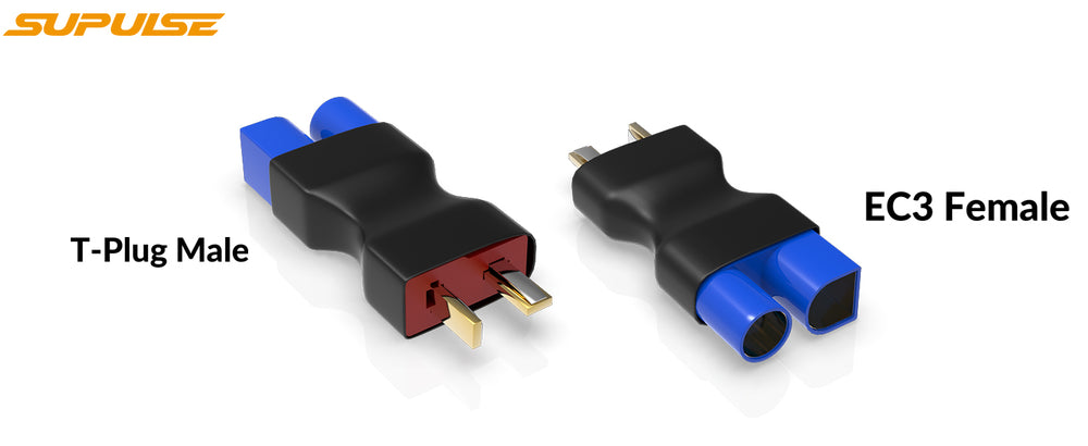 4pc T Plug Male to EC3 Female Adapter for RC Lipo Battery