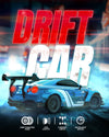 Racent 1:20 RC Drift Car 4Wd, LED Light, 2 baterías azules